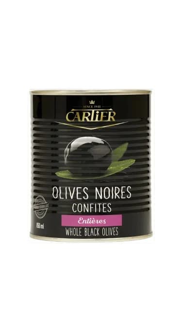 Cartier olives noires confites entières 425ml