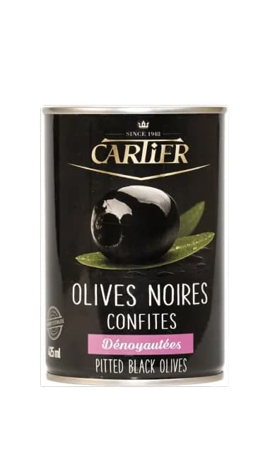 Cartier olives noires dénoyautées 425ml