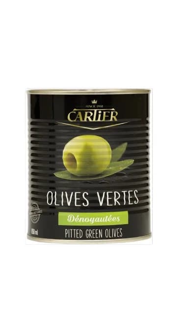 Cartier olives vertes dénoyautées 425ml