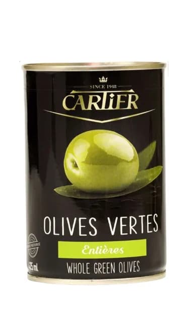 Cartier olives vertes entières 425ml