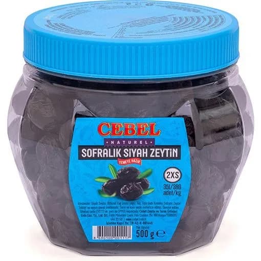 Cebel olives noires 2XS 500gr