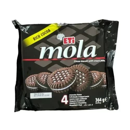 Eti mola biscuits cacao et crème 364gr