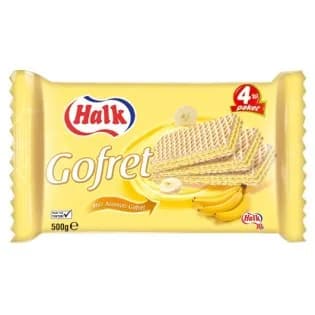 Halk gaufrettes banane 500gr