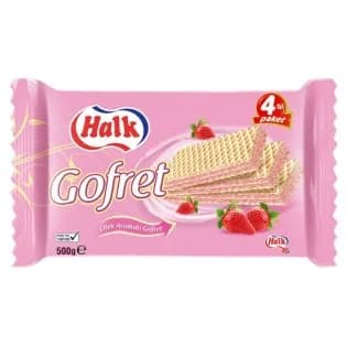 Halk gaufrettes fraise 500gr