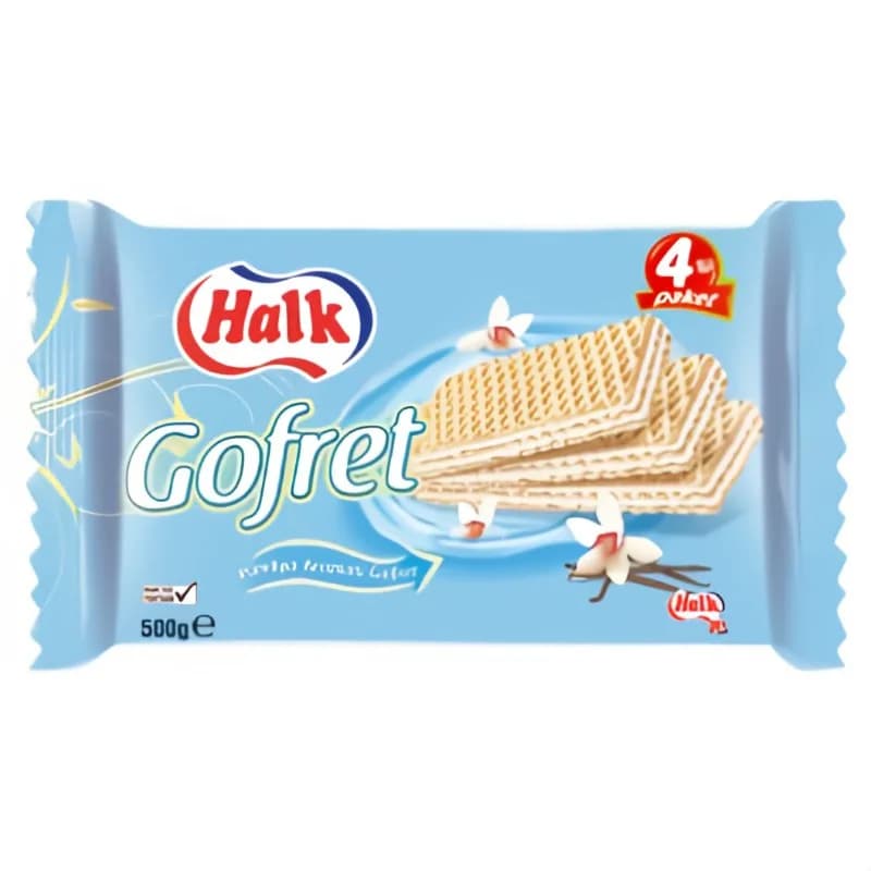Halk gaufrettes vanille 500gr