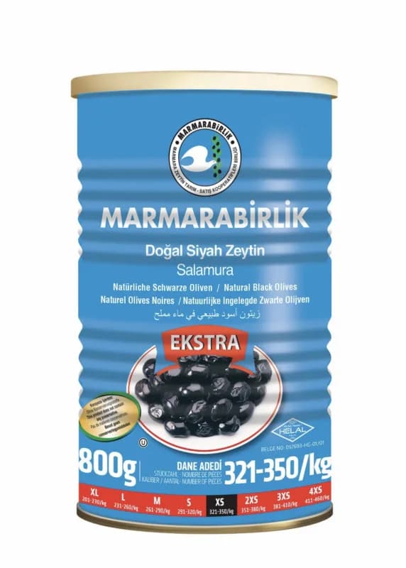 Marmarabirlik olives noires extra 800gr