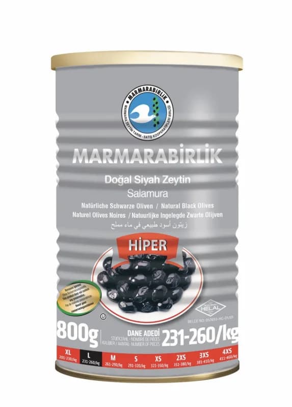 Marmarabirlik olives noires hiper 800gr
