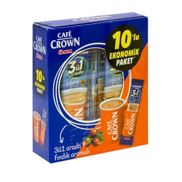 Ulker café crown noisette 10x11gr 3 en 1